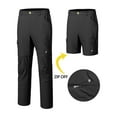 thumbnail image 3 of Little Donkey Andy Men's Stretch Convertible Pants Zip-Off Lightweight Quick-Dry Hiking Fishing Travel Pants (Shorts Black L), 3 of 6
