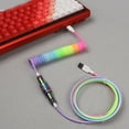 thumbnail image 2 of Type-c Usb Mechanical Keyboard Cable With Gx16 Dazzling Aviator Connector Plug Coiled Usb Keyboard Cable, 2 of 4