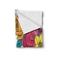 thumbnail image 2 of Botanical Soft Flannel Fleece Throw Blanket, Illustration of Romantic Bouquet of Colorful Flowers on Plain Background, Cozy Plush for Indoor and Outdoor Use, 50" x 70", Multicolor, by Ambesonne, 2 of 5