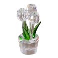 thumbnail image 1 of Figura de tulipán de cristal sintético coleccionable, adorno de flor de tulipán transparente, ramo de flores de cristal, regalo para cumpleaños, mujeres, novias y esposas., 1 of 8