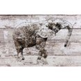 thumbnail image 3 of Orlov, Irena 14x10 Black Modern Framed Museum Art Print Titled - Rustic Elephant II, 3 of 5