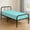 Aqua Blue, variant on 1 PC Cot fitted sheet Size 25" x 75" Fitted Sheet, Made of Egyptian Cotton, Perfect for Camp Bunk Bed / RVs / Guest Bed'sBlack