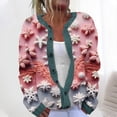 thumbnail image 1 of LOVZFMLL Cardigan pour Femmes Décontracté Imprimé de Noël Cardigan Tricoté Veste à Boutons, 1 of 5