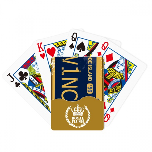 Licence Plate USA American Car Number Royal Flush Poker Playing Card Game