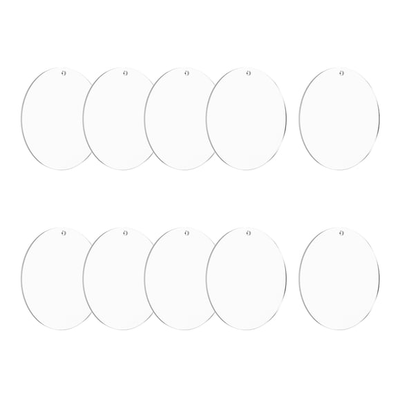 Uxcell Acrylic Keychain Blanks, 10Pcs 3 Inch Round Clear Acrylic Keychains 2mm Thick Circle Discs Blanks