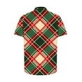 thumbnail image 5 of Awdenio Mens Shirts Christmas Hawaiian Shirt for Men Short Sleeve Button Down Plaid Santa Vacation Dress Shirts,Size M, 5 of 5