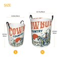 thumbnail image 3 of Fotbe Cowboy Rising Horse Cesto de Ropa con Asas, Cesto Impermeable de Gran Capacidad, Bolsa de Lavado para Dormitorio, Cesto de Ropa con Ruedas y Asas-Small, 3 of 6