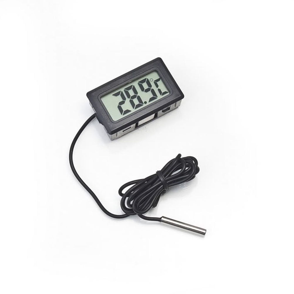 Dynamovolition LCD Digital Thermometer with Battery Freezer Mini Thermometer Indoor Outdoor Electronic Thermometer with Sensor