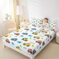 thumbnail image 4 of Feelyou Cute Car Bus Kid Full Size Sheets, Cartoon Excavator Bed Sheets, 4-Piece, 4 of 7