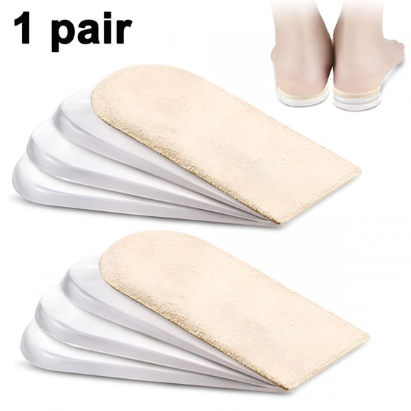 XIRQI Adjustable Heel Lifts for Leg Length Discrepancy, 4 Layers, Orthopedic Shoe Insoles, Height Increase, Heel Pain Relief (1 Pair)
