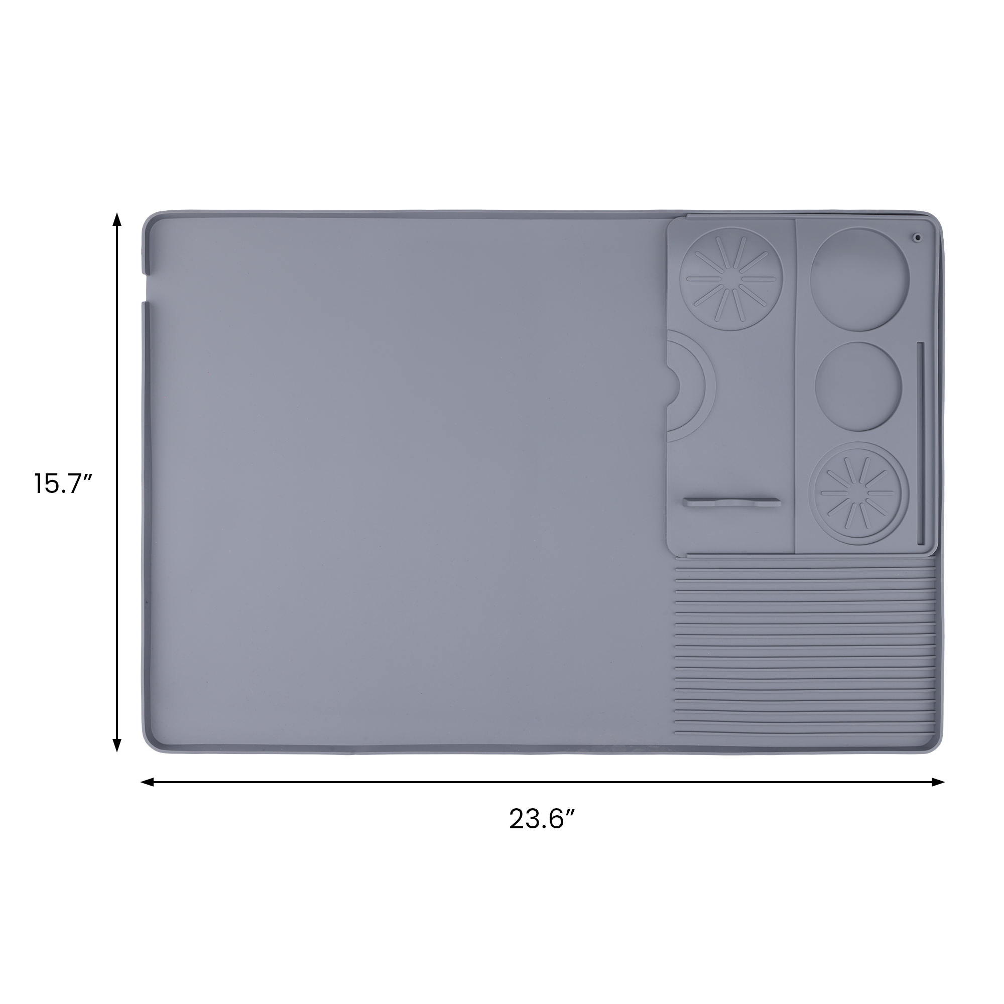 Unique Bargains Removable Bar Mat with Non-Slip Design Gray（2 in 1）