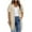 Beige, variant on Women's Summer Fashion Cardigan Lightweight Short Sleeve Beach Cover Up Waffle Knit Kimonos Lightning Sales Khaki XXXXL