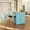 2-door-blue, variant on HLR 78.74" Mid-Century Extendable Kitchen Islands on Wheels with Roman column legs, Dining Table Cart with Storage, Blue