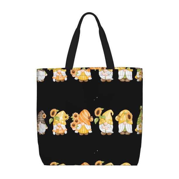 Easygdp Hello Spring Sunflower Gnomes Bolsa Tote para Mujer, Bolso de Hombro para Trabajo, Playa, Viajes, Compras y Supermercado