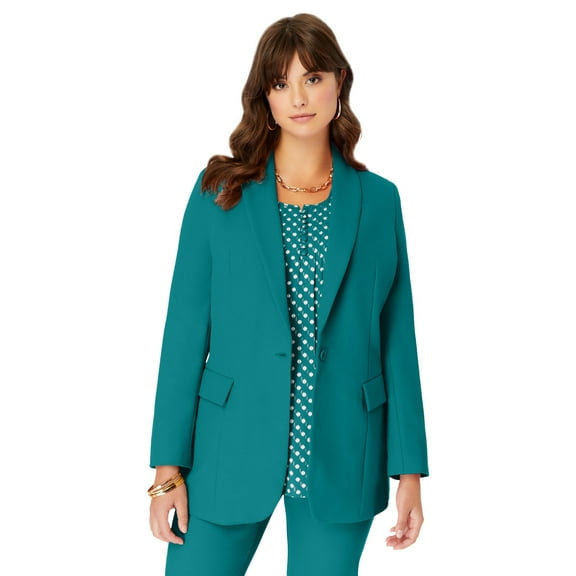 Roaman's Women's Plus Size Bendover Blazer