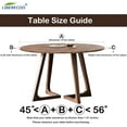 thumbnail image 3 of Round Vinyl Fitted Tablecloth with Flannel Backing Elastic Edge Plastic Table Cover Waterproof Table Cloth Stain-Resistant Wipeable for 45"-52" Round Table, 3 of 6