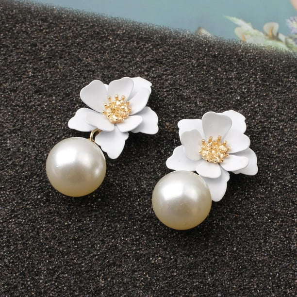 Fiudx Elegantes Pendientes Bohemios de Flores para Mujeres y Niñas. Pendientes con Forma de Flor.