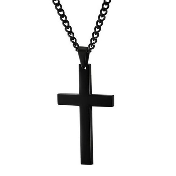 UP to 65% Off SMihono Necklaces for Women Fashion Unisex's Men Black Cross Pendant Necklace Chain Gift Jewelry