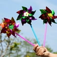 thumbnail image 2 of Shisuyan 40pcs DIY Colorful Pinwheel Plastic Small Windmill Toy Set Beautiful Windmill Toy for Kid Student Child (Random Color), 2 of 8