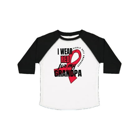 

Inktastic Sickle Cell Awareness I Wear Red For My Grandpa Gift Toddler Boy or Toddler Girl T-Shirt