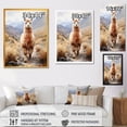 thumbnail image 4 of Designart "Grazing Alpacas in Romance II" Animals Framed Wall Art - Traditional Brown Alpaca Living Room Framed Canvas Art, 4 of 6