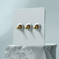 thumbnail image 2 of Retro Switch 1-4 Gang 2 Way White Stainless Steel Panel Brass Lever Toggle, 2 of 5