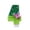 A004- D, variant on Number 2 Birthday Candle with Green Glitter and Pink Butterfly Design, Single Piece, Green and Pink, for 2Nd Birthday Party Cake Decoration