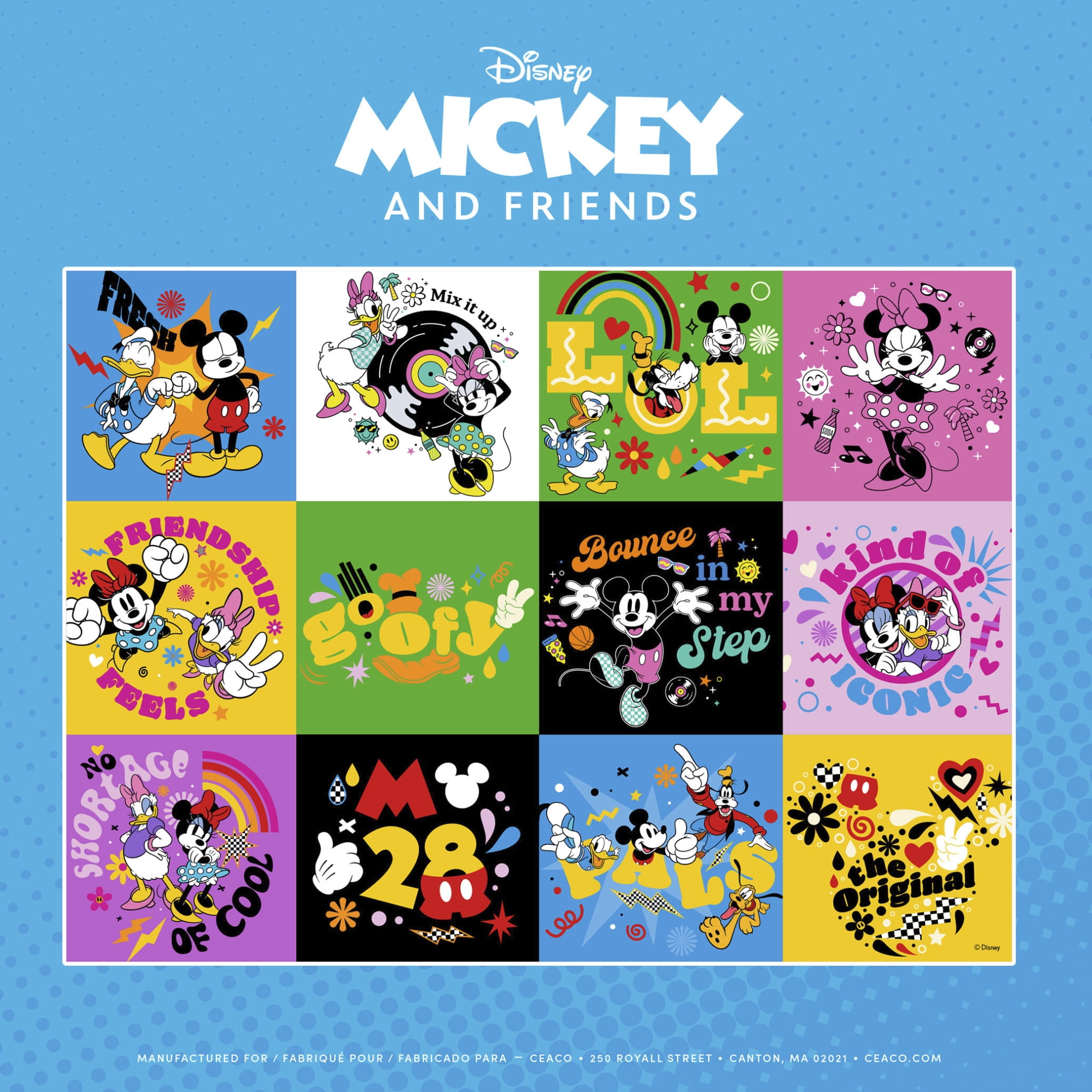 Ceaco Disney Mickey's Positive Pop Collage 200-Piece Interlocking Jigsaw Puzzle for Children Ages 8+