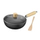 thumbnail image 4 of Sartén Wok Wok Tradicional Mango de Madera Sin Revestimiento Versátil Hervir Antiadherente Con tapa, 4 of 9