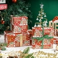 thumbnail image 6 of WarmHaven Red Christmas Wrapping Paper Roll, Gingerbread House, Gold Foil Merry Christmas Holiday Gift Wrap for Kids Family Friends, Winter Holiday, Mini Roll 17 in x 16.4 Ft, 6 of 7