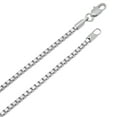 thumbnail image 2 of 2mm Rhodium Plated Square Box Chain Necklace, 24 inches, 2 of 7
