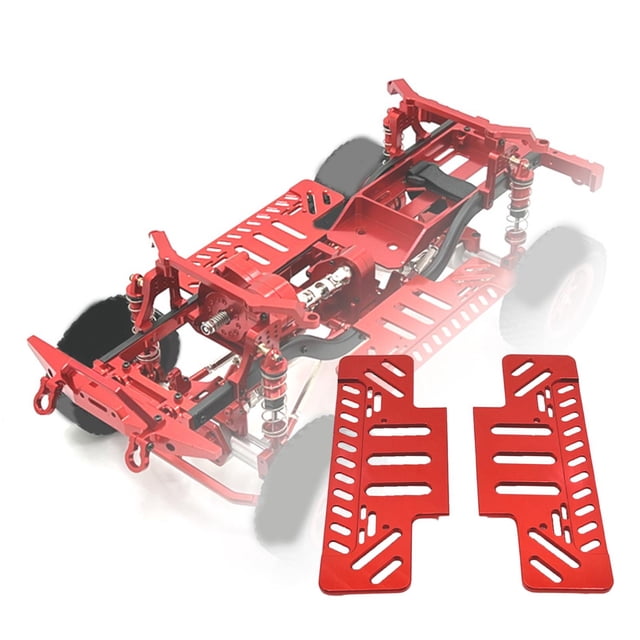 Pedal Lateral de Metal Hugo Accesorio de Tablero Lateral RC 1/12 MN86 Rojo