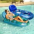 thumbnail image 1 of Sillas flotantes para piscina FinduWill, paquete de 2, 165 x 107 cm, con portavasos, 1 of 6