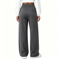 thumbnail image 6 of Bosfbaoi Sweatpants for Women Drawstring Elastic Waist Wide Leg Pants Patch Pocket Casual Loose Track Pants, 6 of 8