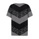 thumbnail image 5 of Blusas de Manga Corta para las Mujeres Impresas Cuello Redondo Casual Top, Blusa de Algodón de Imitación para el Hogar Y Diario, 5 of 5