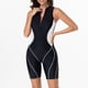 thumbnail image 2 of TaTaai Women's Sporty Rash Guard Swimsuit, Color Block Zipper Front One Piece with Slim Fit, Athletic Swimwear for Surfing, Diving and Summer Activities Gift, 2 of 8