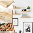 thumbnail image 4 of Floating Shelves Set of 2, 11.8inch Picture Ledge Shelf for Wall Decor Storage, Natural Wood Wall Shelves with Lip for Bedroom Living Room Kitchen Nursery Books Photo Frames, Natural, 4 of 7