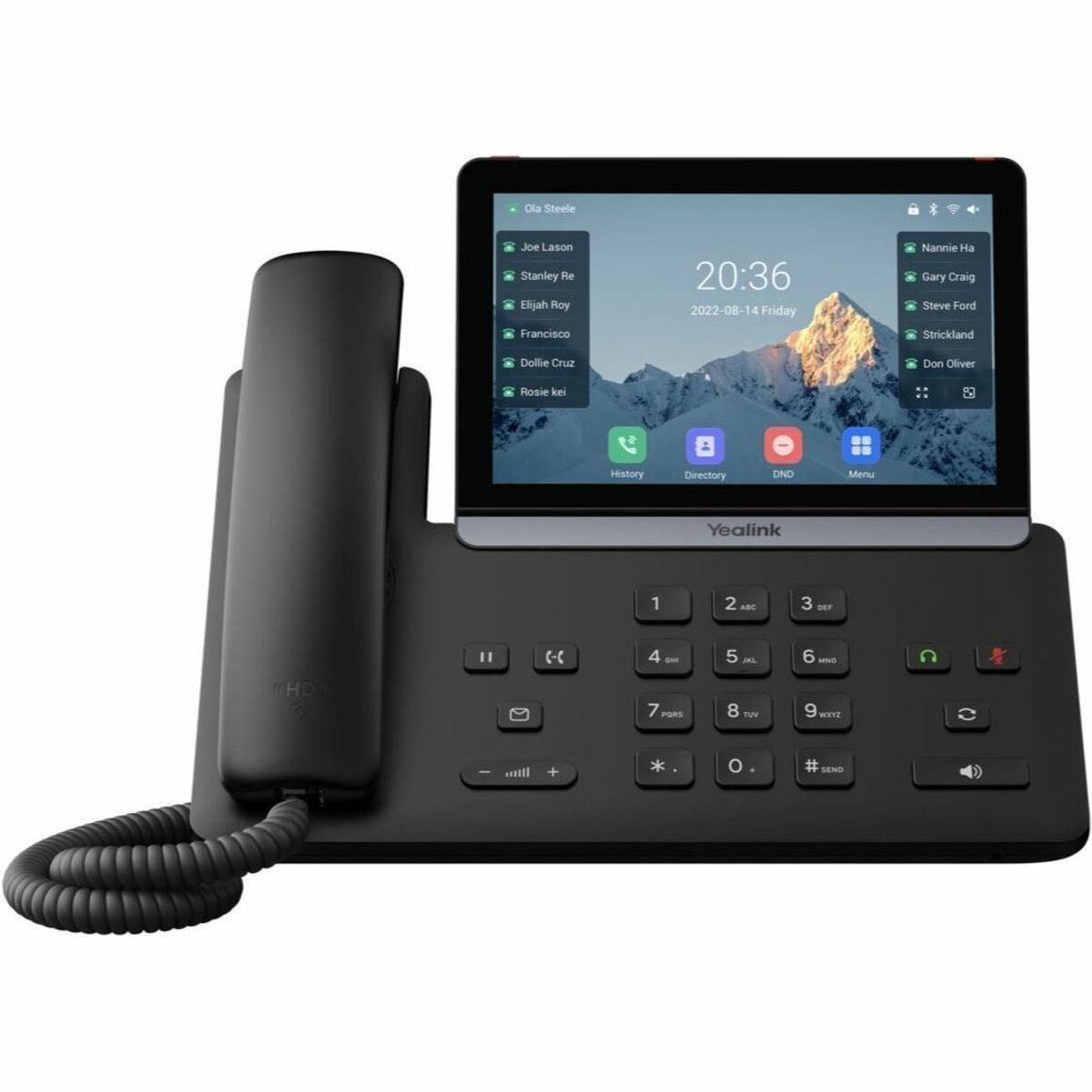 Yealink SIP-T87W IP Phone Corded/Cordless Wi-Fi Bluetooth DECT Mountable Gray