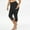 Black, variant on LEBONYARD Womens Capris Pull-on Pants,Women Plus Size Solid Lace Patchwork Elastic Waist Casual Leggings Pants Black XL