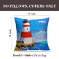thumbnail image 4 of LALILO Throw Pillow Covers Picture Lighthouse Architecture Beach Blue Building Coast Color Island Landmark Set of 2 Square 18 x 18 Inch Pillowcase, 4 of 5