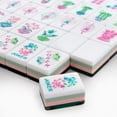thumbnail image 3 of A set of American-style mahjong tiles, 166 green rhinestone acrylic mahjong tiles (1.2 inches, tiles only), 3 of 5