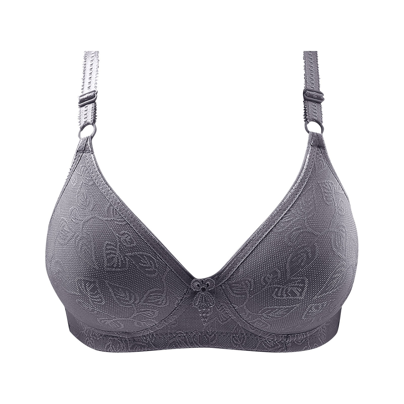 Mlqidk Women's Plus Size Wireless Bra Full Cup Lift Bras for Women No  Underwire Push Up Shaping Wire Free Everyday Bra,Gray 42 