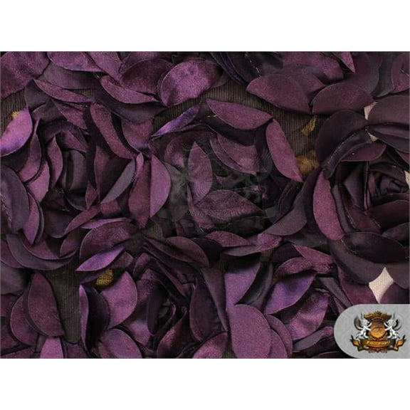 Satin Rose Boardeux Fabric PLUM / 55" Wide / Sold by the yard
