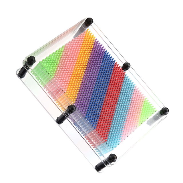 Tablero de arte con pin 3D, juguete de arte con pin novedoso para niños y adultos (centro transparente)
