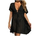thumbnail image 2 of TMOYZQ Bathing Suit Cover Up for Women Crochet Beach Cover Ups Hollow Out Knit Sundress Outfits 2025 Beachwear, 2 of 4