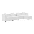 thumbnail image 2 of Modway Saybrook Canapé Sectionnel de Patio Extérieur en Tissu 5 Pcs, Blanc, 2 of 6