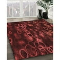thumbnail image 3 of Ahgly Company Machine Washable Indoor Square Transitional Red Area Rugs, 8' Square, 3 of 7