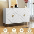 thumbnail image 3 of CBJCBJ 48" Modern Accent Sideboard Buffet Cabinet with 4 Doors & Shelves, Credenza for Living Room Storage,White, 3 of 9