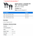 thumbnail image 2 of Ignition Coil Kit 4 - Compatible with 2006 - 2010 Chevrolet Cobalt - Autopart Premium, 2 of 2