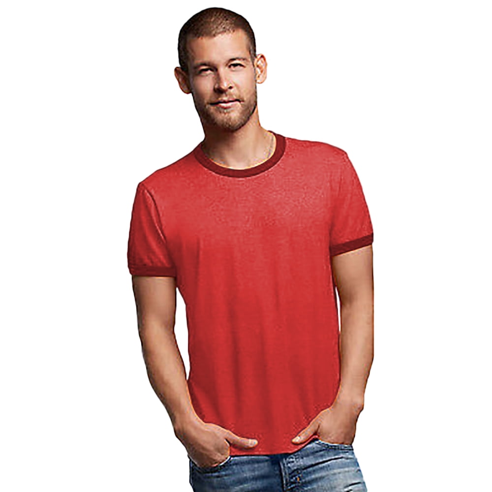 Anvil Mens Plain Lightweight Ringer T 